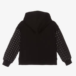 Moschino Kid-Teen-Girls Rhinestone Zip-Up Hoodie | Childrensalon Outlet