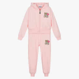 Moschino-Хлопковый комплект Розовый медвежонок для девочек | Childrensalon Outlet