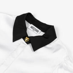 موسكينو Kid-Teen-بلوزة ساتان وفسكوز لون أبيض للبنات | Childrensalon Outlet