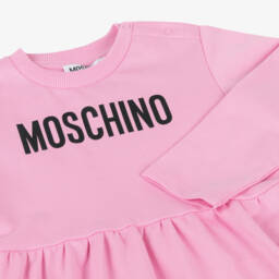 Moschino Малыши-Платье из мягкого розового трикотажа для девочек | Childrensalon Outlet