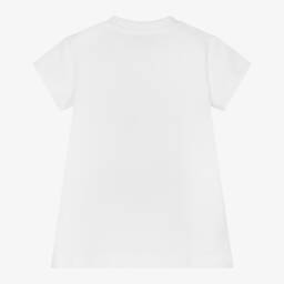 Moschino-Girls Soft White Bear Dress | Childrensalon Outlet