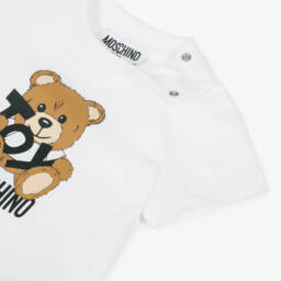 Moschino-Girls Soft White Bear Dress | Childrensalon Outlet