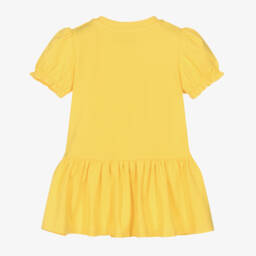 Moschino-Girls Sunshine Teddy Cotton Frock | Childrensalon Outlet