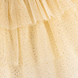 Moschino Baby-فستان تول لون عاجي وذهبي | Childrensalon Outlet