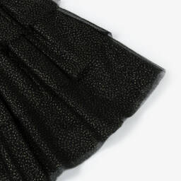 Moschino Kid-Teen-فستان تول بكشكش لون أسود وذهبي للبنات | Childrensalon Outlet