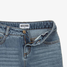 Moschino Kid-Teen-Girls Washed Denim Trousers | Childrensalon Outlet