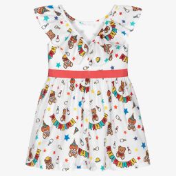 Moschino Baby-Girls White Circus Print Dress | Childrensalon Outlet