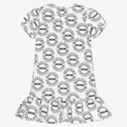 Moschino Малыши-Белое хлопковое платье для девочек | Childrensalon Outlet