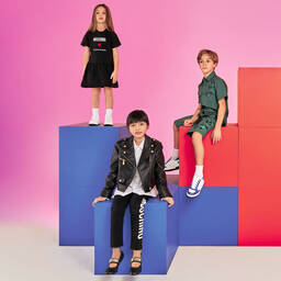 موسكينو Kid-Teen-قميص قطن بوبلين لون أبيض للبنات | Childrensalon Outlet