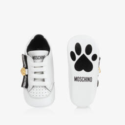 موسكينو-حذاء رياضي أطفال بناتي لون أبيض لمرحلة قبل المشي | Childrensalon Outlet