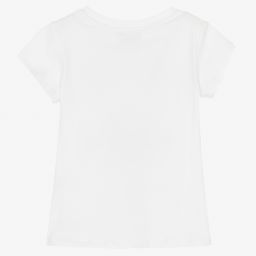 Moschino Кид-Тин-Белая футболка для девочек | Childrensalon Outlet
