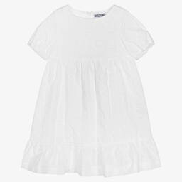 موسكينو Kid-Teen-فستان قطن لون أبيض | Childrensalon Outlet