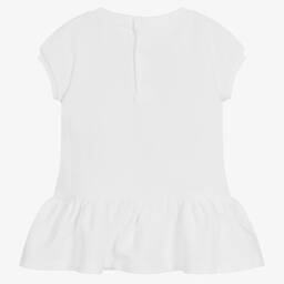 Moschino Baby-Girls White Teddy Bear Jersey Dress | Childrensalon Outlet