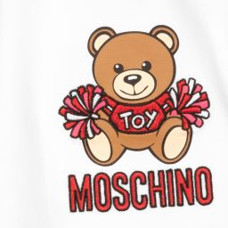 Moschino Kid-Teen-Girls White Teddy Logo Shorts | Childrensalon Outlet