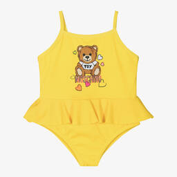 Moschino Baby-Girls Yellow Bear Swimsuit | Childrensalon Outlet