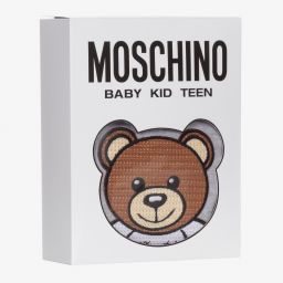 Moschino Малыши-Серый хлопковый комбинезон с медвежонком для малышей | Childrensalon Outlet