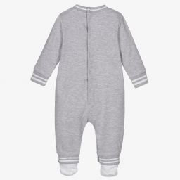 Moschino Малыши-Серый хлопковый комбинезон с медвежонком для малышей | Childrensalon Outlet