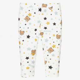Moschino Baby-Ivory Cotton Baby Leggings | Childrensalon Outlet