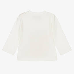 موسكينو Baby-توب بطبعة تيدي بير قطن جيرسي لون عاجي | Childrensalon Outlet