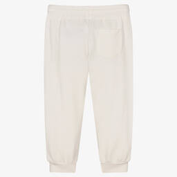 Moschino Kid-Teen-Ivory Cotton Jersey Joggers | Childrensalon Outlet