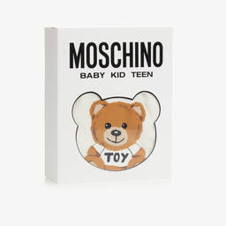 Moschino Малыши-Кремовый хлопковый комбинезон | Childrensalon Outlet
