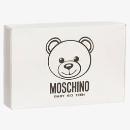 Moschino Baby-أفرول مع قبعة بطبعة تيدي بير قطن عضوي لون عاجي للأطفال | Childrensalon Outlet