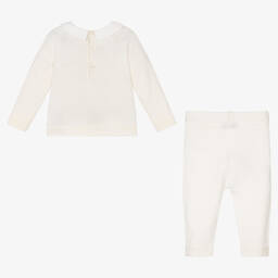 Moschino Baby-Ivory Knitted Trouser Set | Childrensalon Outlet