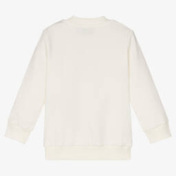 موسكينو Baby-سويتشيرت قطن جيرسي لون عاجي للأطفال | Childrensalon Outlet