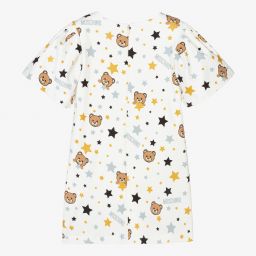 Moschino Кид-Тин-Кремовое платье с медвежатами | Childrensalon Outlet