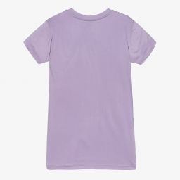 Moschino Kid-Teen-Lilac Logo T-Shirt Dress | Childrensalon Outlet