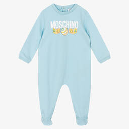Moschino Малыши-Голубой хлопковый комбинезон | Childrensalon Outlet