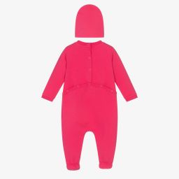 Moschino Baby-Pink Cotton Babygrow Set | Childrensalon Outlet