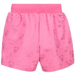 Moschino Kid-Teen-Pink Cotton Jersey Shorts  | Childrensalon Outlet