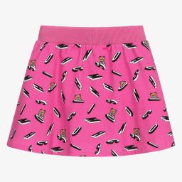 Moschino Kid-Teen-تنورة قطن جيرسي لون زهري | Childrensalon Outlet