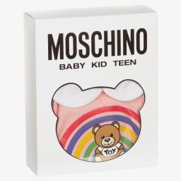 Moschino Baby-Pink Cotton Logo Babygrow | Childrensalon Outlet