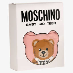 Moschino Baby-Pink Cotton Logo Babygrow | Childrensalon Outlet