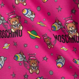 Moschino Kid-Teen-توب هودي قطن جيرسي لون زهري للبنات | Childrensalon Outlet