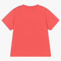 Moschino Baby-Pink Cotton Logo T-Shirt | Childrensalon Outlet