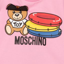 Moschino Малыши-Розовая хлопковая футболка | Childrensalon Outlet