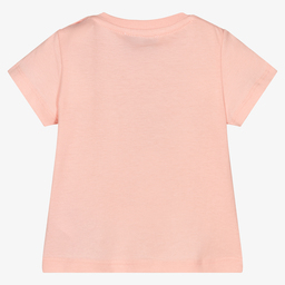 Moschino Малыши-Розовая хлопковая футболка с радугой | Childrensalon Outlet