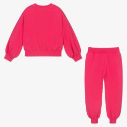 Moschino Kid-Teen-Pink Rainbow Logo Tracksuit | Childrensalon Outlet