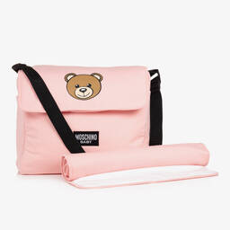 Moschino Baby-Pink Teddy Bear Changing Bag (60cm) | Childrensalon Outlet
