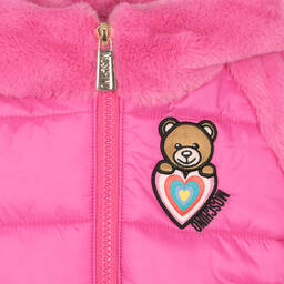 موسكينو Baby-جاكيت بافر أطفال بناتي لون زهري | Childrensalon Outlet