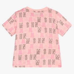 Moschino Малыши-Розовая футболка с медвежатами для малышей | Childrensalon Outlet