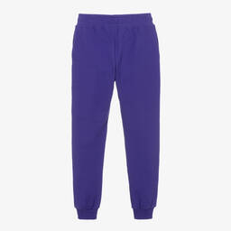 Moschino Kid-Teen-Purple Cotton Logo Joggers | Childrensalon Outlet