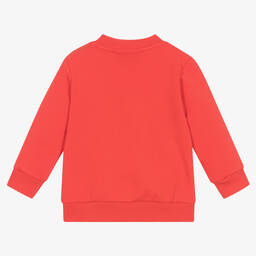 Moschino Baby-سويتشيرت قطن جيرسي لون احمر للأطفال | Childrensalon Outlet