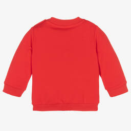 موسكينو Baby-سويتشيرت قطن جيرسي لون أحمر للأطفال | Childrensalon Outlet