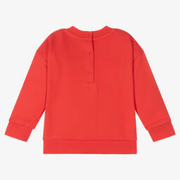 موسكينو Baby-سويتشيرت قطن لون أحمر للأطفال | Childrensalon Outlet
