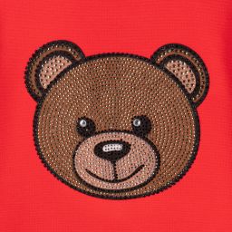 Moschino Baby-Red Hooded Logo Jacket | Childrensalon Outlet