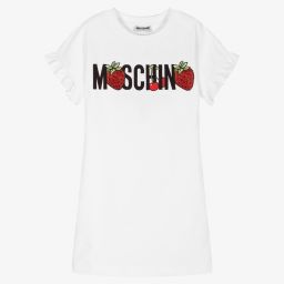 Moschino Kid-Teen-Teen Black Cotton Jersey Dress | Childrensalon Outlet